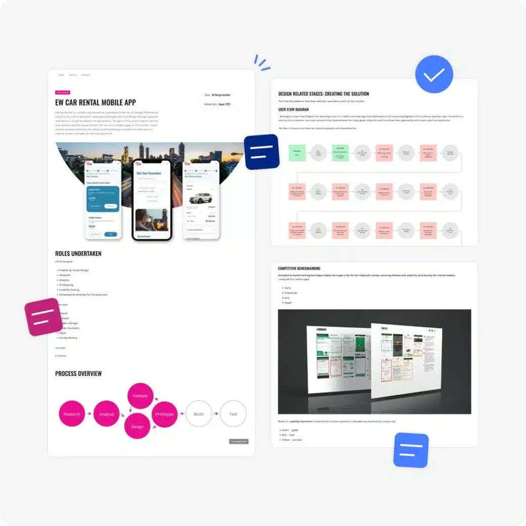 Exemplo de portfólio de UX Design